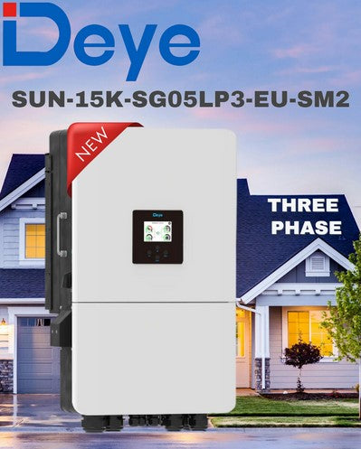 Deye 15Kw Three Phase LV Hybrid Inverter – VOC: 800V Battery: 48V CT&WIFI Incl (SUN-15K-SG05LP3-EU-SM2)