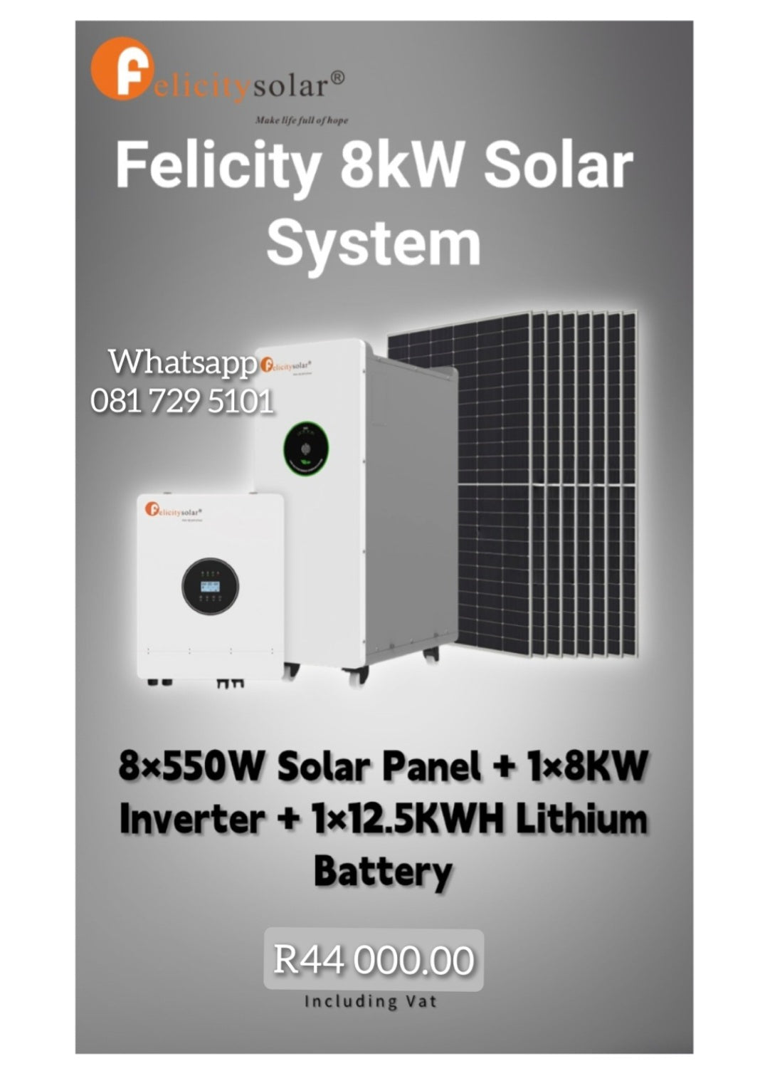 Felicity 8KW system