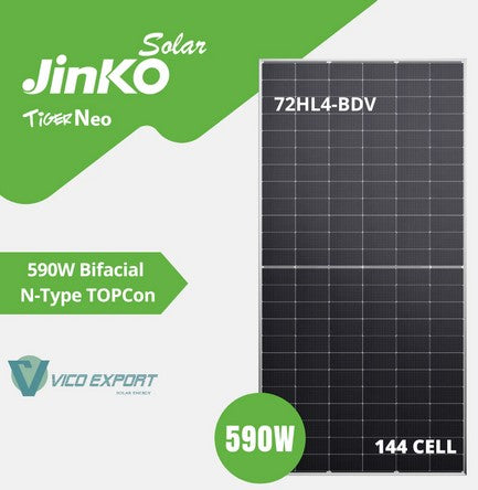 Jinko 590W Bi Facial Solar Panel