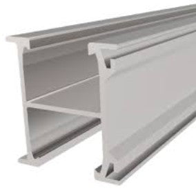 Lumax aluminium rail 5.4m top / bottom