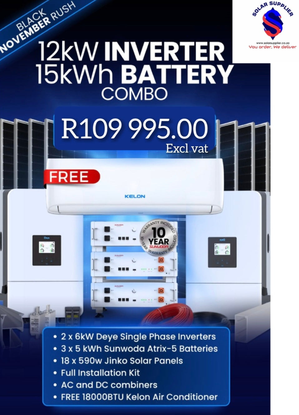 12KW Deye full solar system