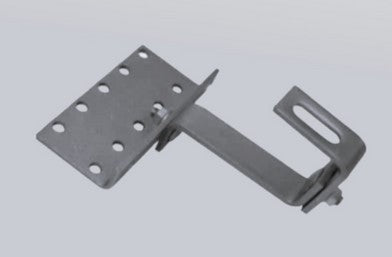 Adjustable roof hook for tiled roofs